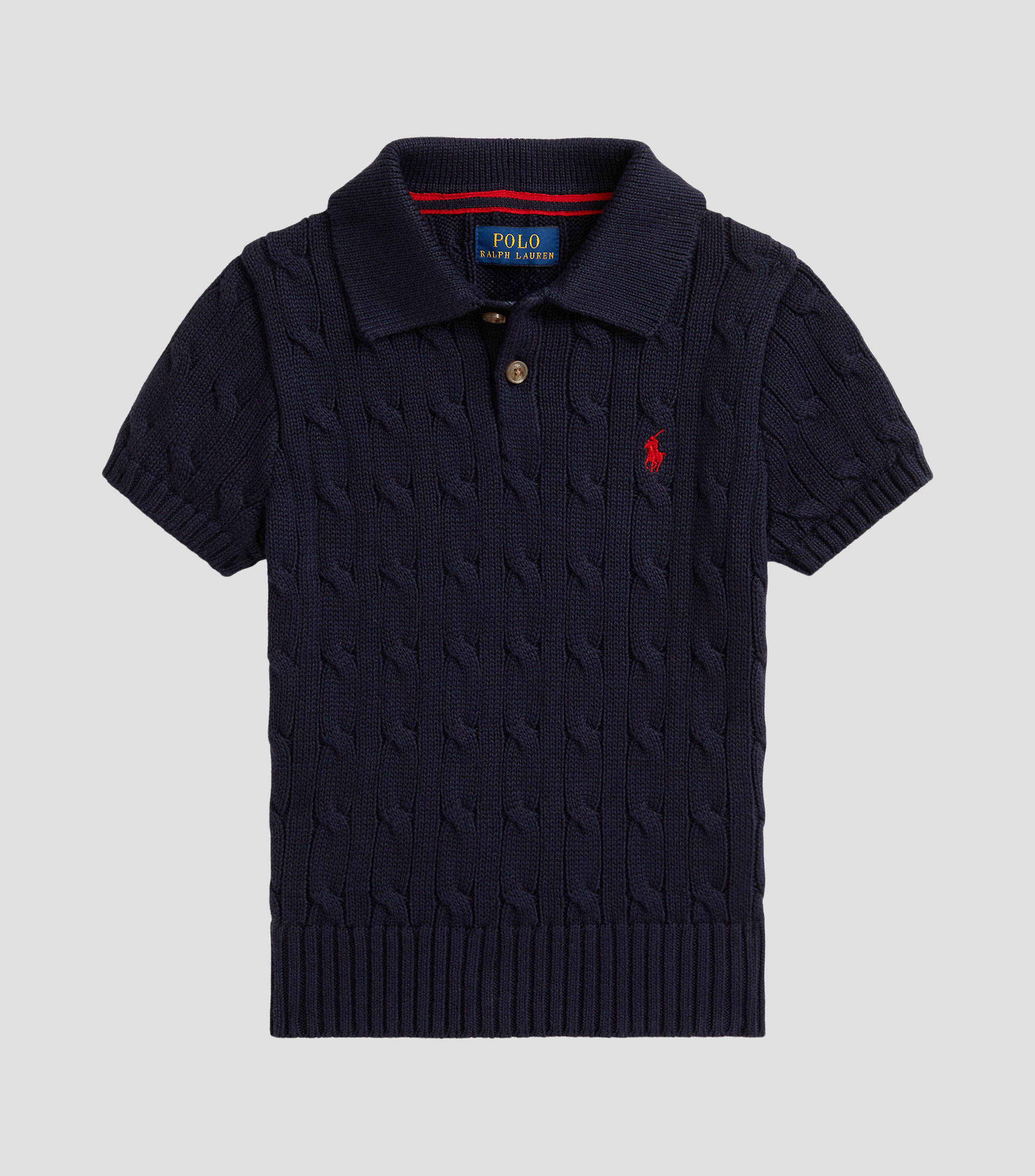 Playera polo manga corta con microdiseños Niño